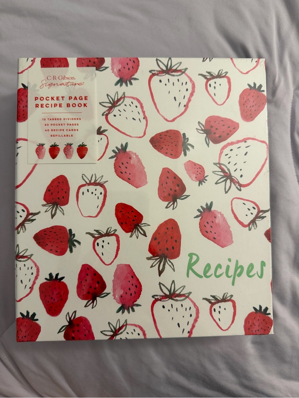 Recipe Book - strawberry print